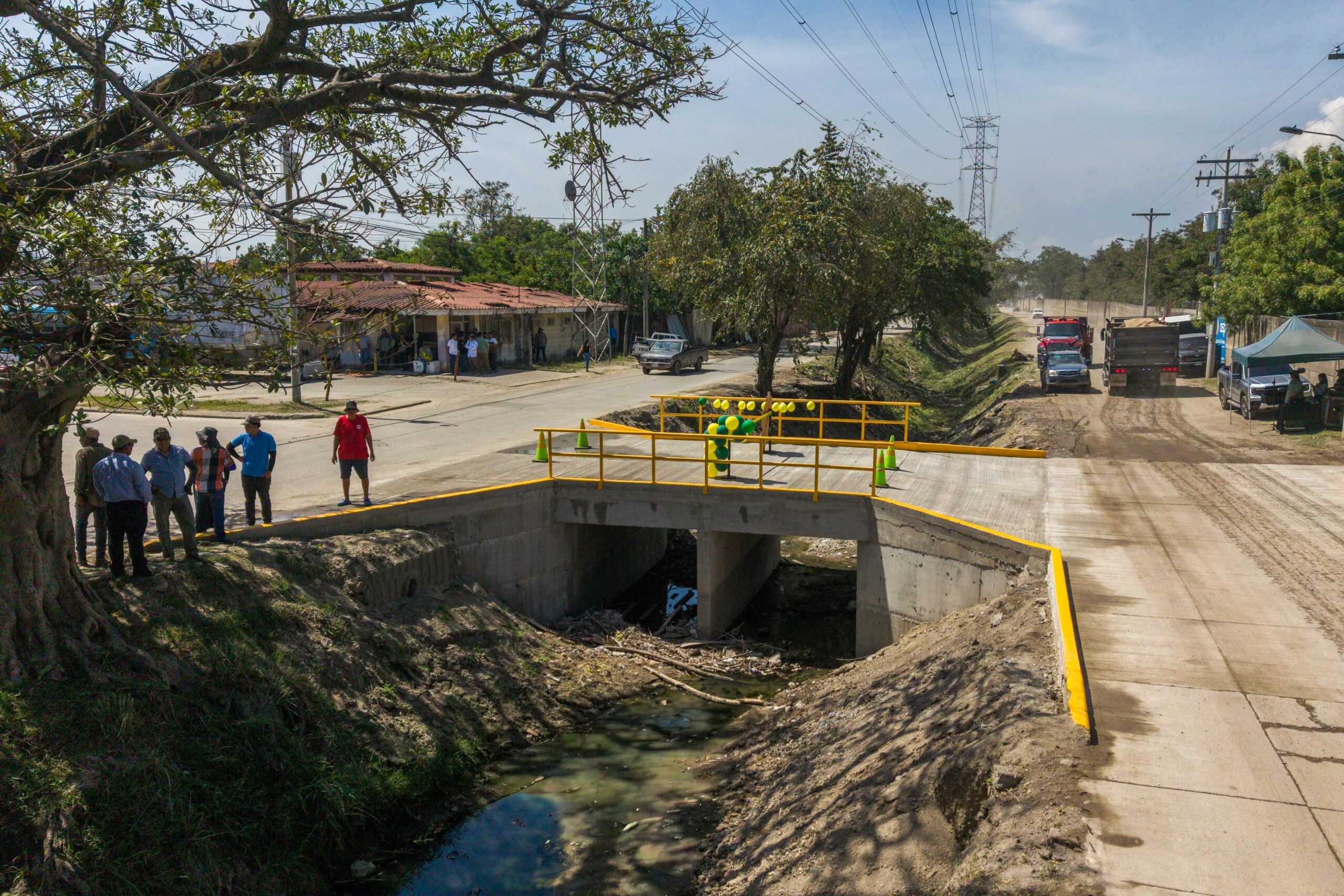 Alcaldía sampedrana finaliza construcción de caja puente en el canal Guillén para mitigar inundaciones y aliviar el tráfico en San Pedro Sula